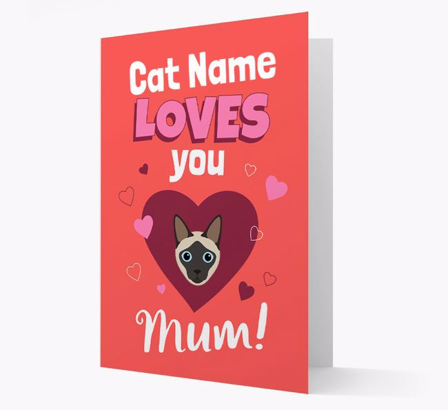 'Loves You Mum' - Personalised {breedCommonName} Card